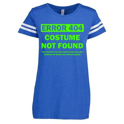 Error 404 Costume Not Found Halloween Matching Enza Ladies Jersey Football T-Shirt