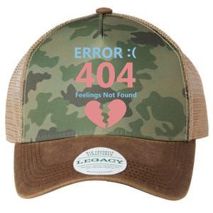 Error 404 Feelings Not Found Cute Gift Funny Single Anti Valentine Great Gift Legacy Tie Dye Trucker Hat