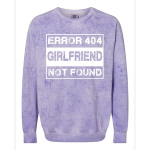 Error 404 Friend Not Found Single Anti Valentines Day Gift Colorblast Crewneck Sweatshirt