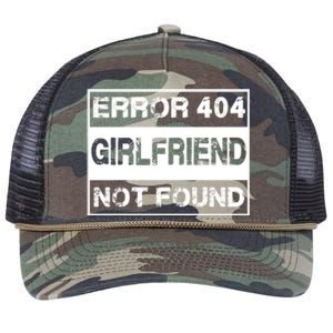 Error 404 Friend Not Found Single Anti Valentines Day Gift Retro Rope Trucker Hat Cap