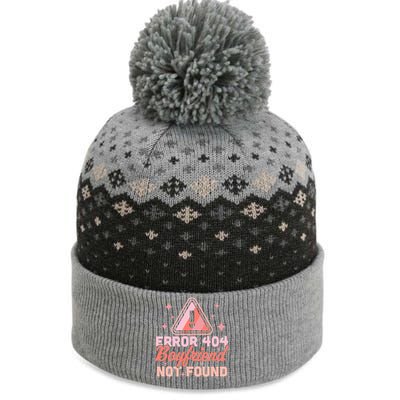 Error 404 Friend Not Found Gift Funny Anti Valentines Day Gift The Baniff Cuffed Pom Beanie