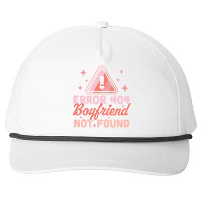 Error 404 Friend Not Found Gift Funny Anti Valentines Day Gift Snapback Five-Panel Rope Hat