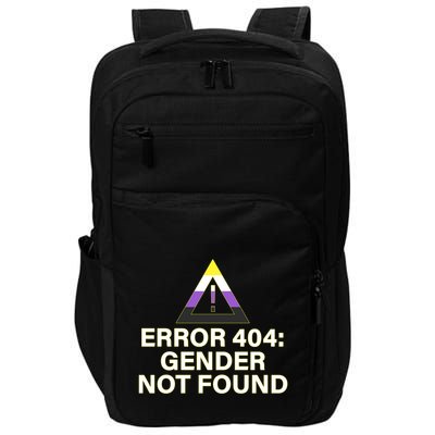 Error 404 Gender Not Found Agender Non Binary Pride Cute Gift Impact Tech Backpack