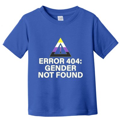 Error 404 Gender Not Found Agender Non Binary Pride Cute Gift Toddler T-Shirt