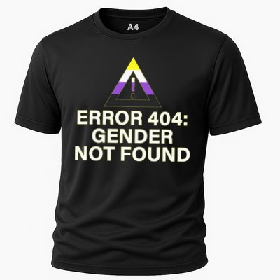 Error 404 Gender Not Found Agender Non Binary Pride Cooling Performance Crew T-Shirt