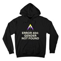 Error 404 Gender Not Found Agender Non Binary Pride Hoodie