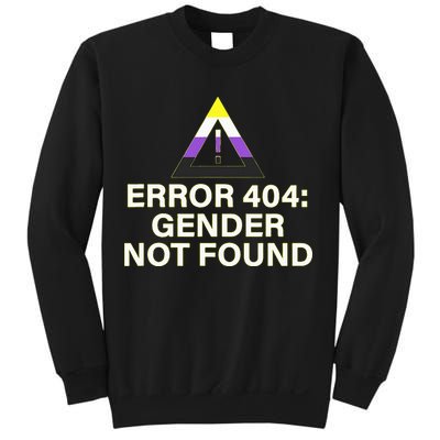 Error 404 Gender Not Found Agender Non Binary Pride Sweatshirt