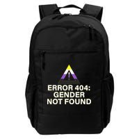 Error 404 Gender Not Found Agender Non Binary Pride Daily Commute Backpack