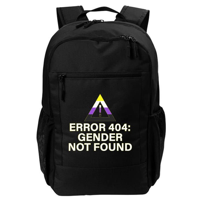 Error 404 Gender Not Found Agender Non Binary Pride Daily Commute Backpack