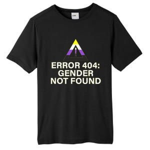 Error 404 Gender Not Found Agender Non Binary Pride Tall Fusion ChromaSoft Performance T-Shirt