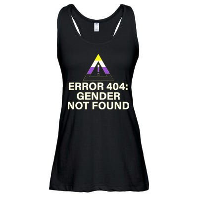 Error 404 Gender Not Found Agender Non Binary Pride Ladies Essential Flowy Tank