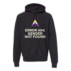 Error 404 Gender Not Found Agender Non Binary Pride Premium Hoodie