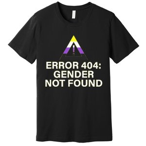 Error 404 Gender Not Found Agender Non Binary Pride Premium T-Shirt