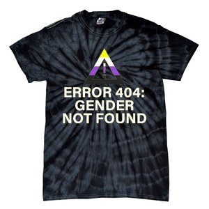 Error 404 Gender Not Found Agender Non Binary Pride Tie-Dye T-Shirt