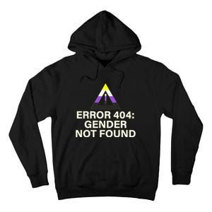 Error 404 Gender Not Found Agender Non Binary Pride Tall Hoodie