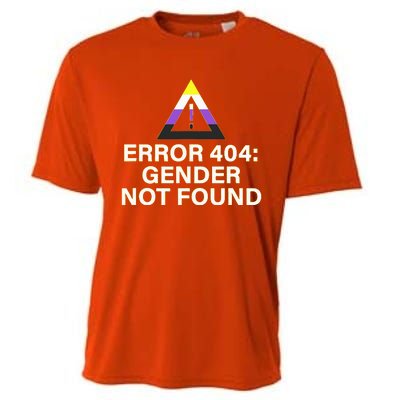 Error 404 Gender Not Found Agender Non Binary Pride Cooling Performance Crew T-Shirt