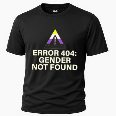 Error 404 Gender Not Found Agender Non Binary Pride Cooling Performance Crew T-Shirt