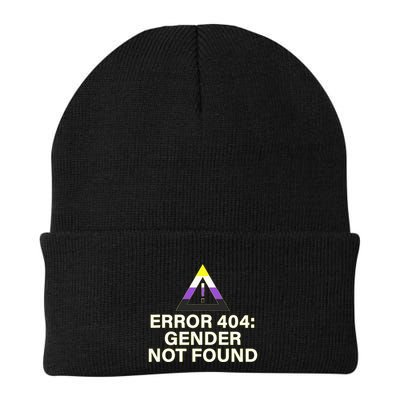 Error 404 Gender Not Found Agender Non Binary Pride Knit Cap Winter Beanie