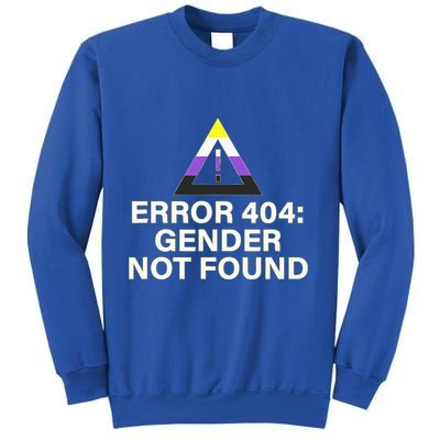 Error 404 Gender Not Found Agender Non Binary Pride Sweatshirt