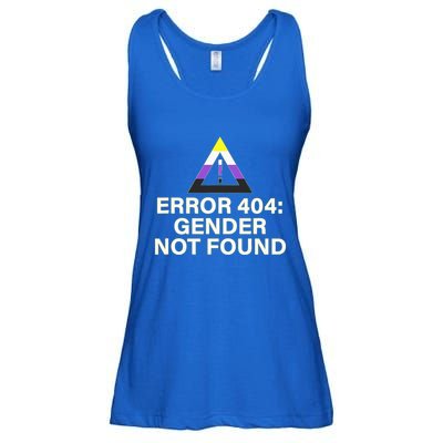 Error 404 Gender Not Found Agender Non Binary Pride Ladies Essential Flowy Tank