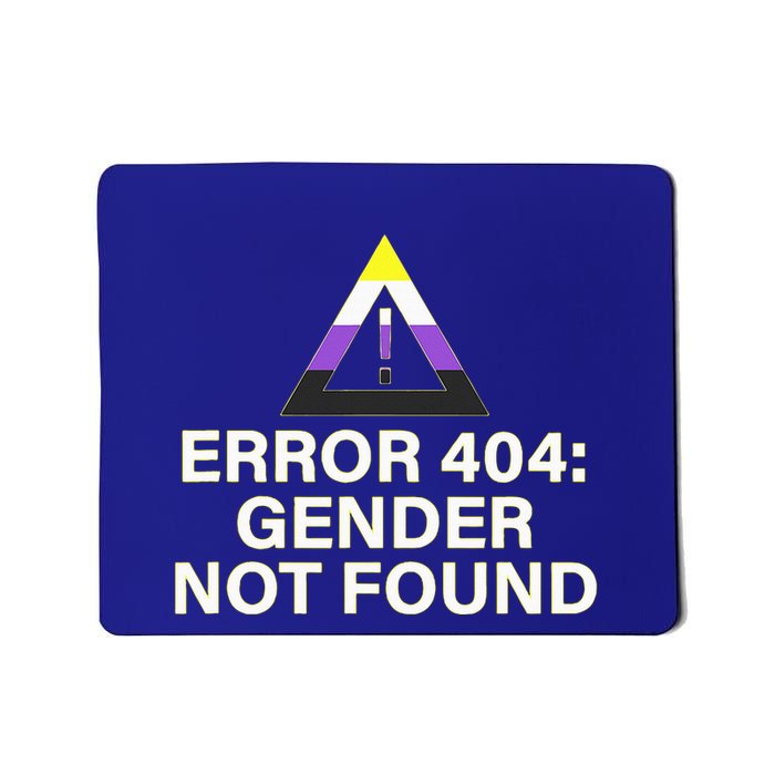 Error 404 Gender Not Found Agender Non Binary Pride Mousepad