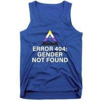 Error 404 Gender Not Found Agender Non Binary Pride Tank Top