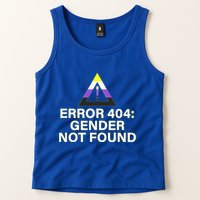 Error 404 Gender Not Found Agender Non Binary Pride Tank Top