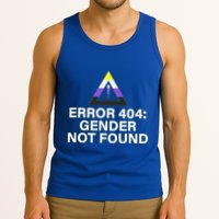 Error 404 Gender Not Found Agender Non Binary Pride Tank Top