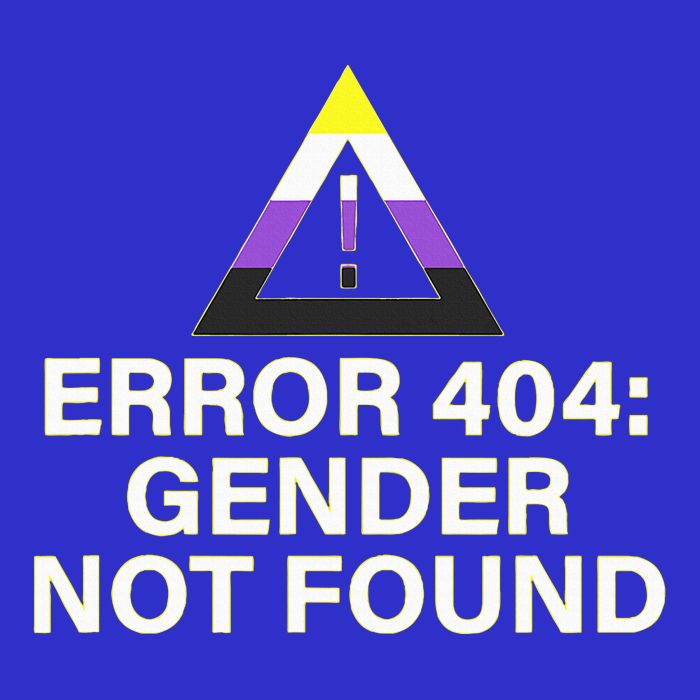 Error 404 Gender Not Found Agender Non Binary Pride Tank Top