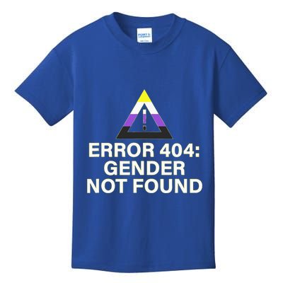 Error 404 Gender Not Found Agender Non Binary Pride Kids T-Shirt