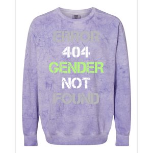 Error 404 Gender Not Found Great Gift Funny Agender Pride Flag Meaningful Gift Colorblast Crewneck Sweatshirt