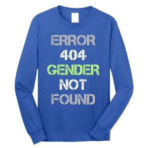 Error 404 Gender Not Found Great Gift Funny Agender Pride Flag Meaningful Gift Long Sleeve Shirt