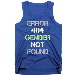 Error 404 Gender Not Found Great Gift Funny Agender Pride Flag Meaningful Gift Tank Top