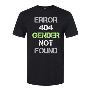 Error 404 Gender Not Found Great Gift Funny Agender Pride Flag Meaningful Gift Softstyle CVC T-Shirt