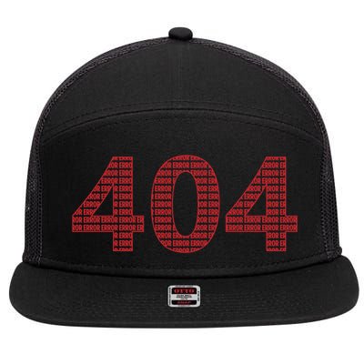 Error 404 Gift 7 Panel Mesh Trucker Snapback Hat