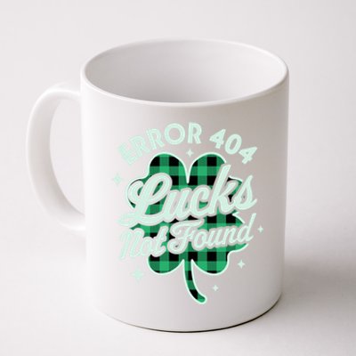 Error 404 Lucks Not Found Saint Patrick's Day Shamrock Nerd Gift Coffee Mug