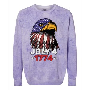 Eagle 4th Of July Usa American Flag American Patriotic Eagle Gift Colorblast Crewneck Sweatshirt