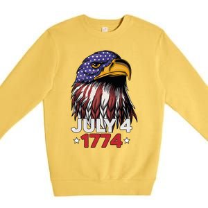 Eagle 4th Of July Usa American Flag American Patriotic Eagle Gift Premium Crewneck Sweatshirt