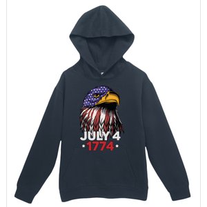 Eagle 4th Of July Usa American Flag American Patriotic Eagle Gift Urban Pullover Hoodie