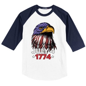 Eagle 4th Of July Usa American Flag American Patriotic Eagle Gift Baseball Sleeve Shirt