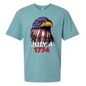 Eagle 4th Of July Usa American Flag American Patriotic Eagle Gift Sueded Cloud Jersey T-Shirt