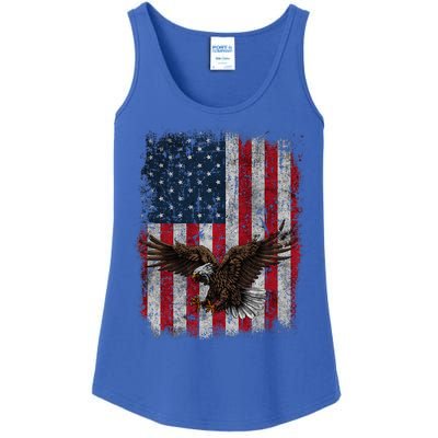 Eagle 4th Of July USA Flag American Patriotic Men Women Ladies Essential Tank