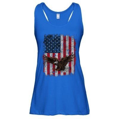 Eagle 4th Of July USA Flag American Patriotic Men Women Ladies Essential Flowy Tank