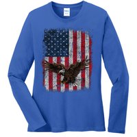 Eagle 4th Of July USA Flag American Patriotic Men Women Ladies Long Sleeve Shirt