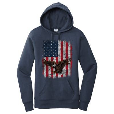 Eagle 4th Of July USA Flag American Patriotic Men Women Women's Pullover Hoodie