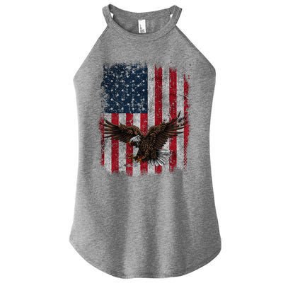 Eagle 4th Of July USA Flag American Patriotic Men Women Women's Perfect Tri Rocker Tank