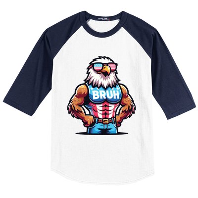 Eagle 4 Of July Baseball Sleeve Shirt