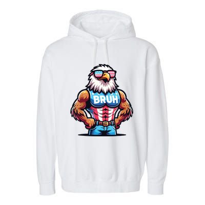 Eagle 4 Of July Garment-Dyed Fleece Hoodie