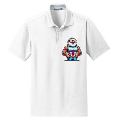 Eagle 4 Of July Dry Zone Grid Polo