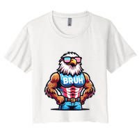 Eagle 4 Of July Women's Crop Top Tee